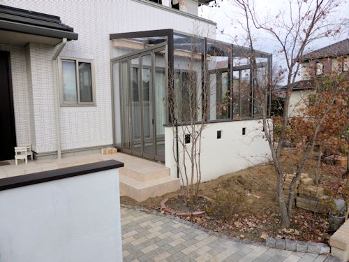 ガーデンルームの出来上がり。