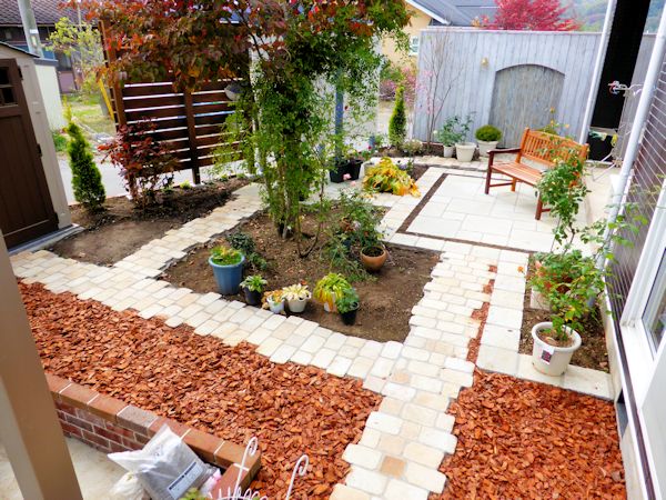 オリジナリティ溢れるガーデンの完成。