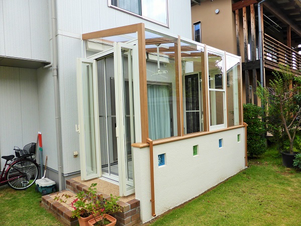 ガーデンルームが完成しました。