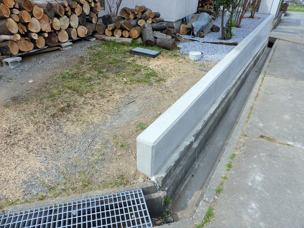 土留めのリニューアル。