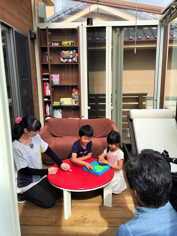 ケーブルテレビの撮影。