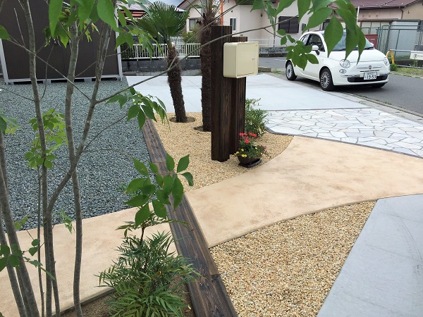 リゾート風のエクステリア。