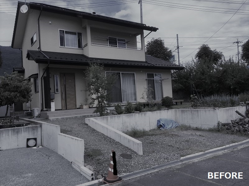 高低差を利用したファサード