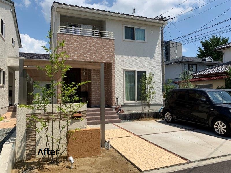 駐車スペースを、素敵なファサード空間に