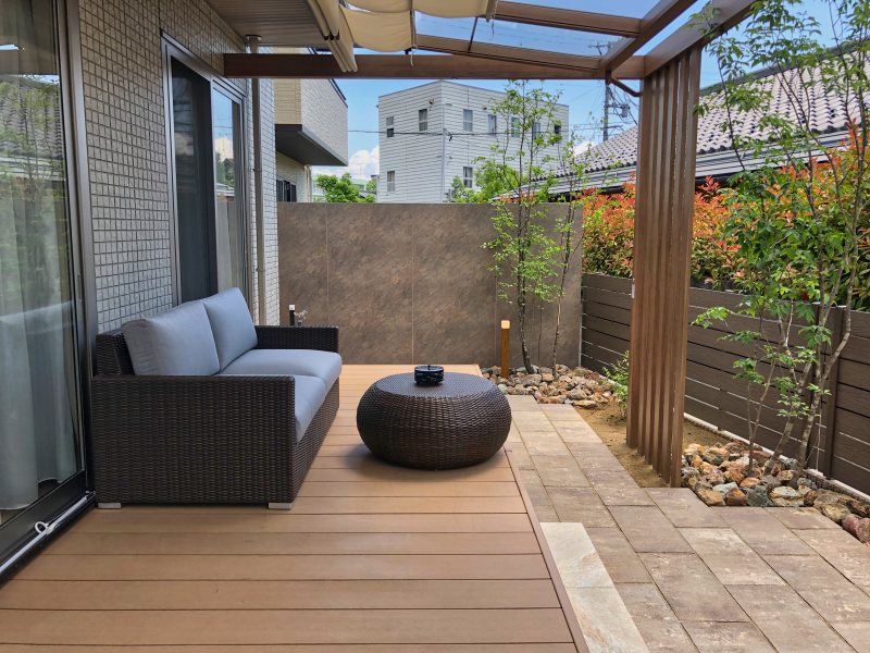 ナチュラルテイストな癒しのテラス空間。