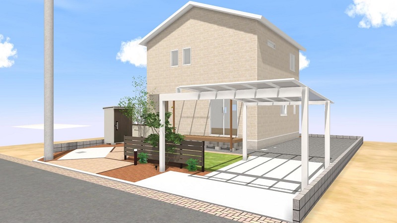 施工中物件のご紹介　～優しい雰囲気のエクステリア～