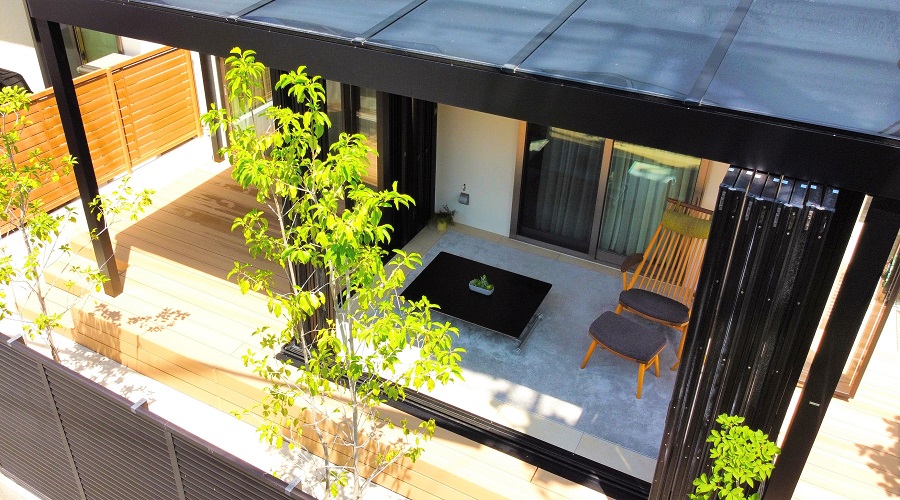 過ごしやすい、ガーデンルームのあるお庭へリフォーム。