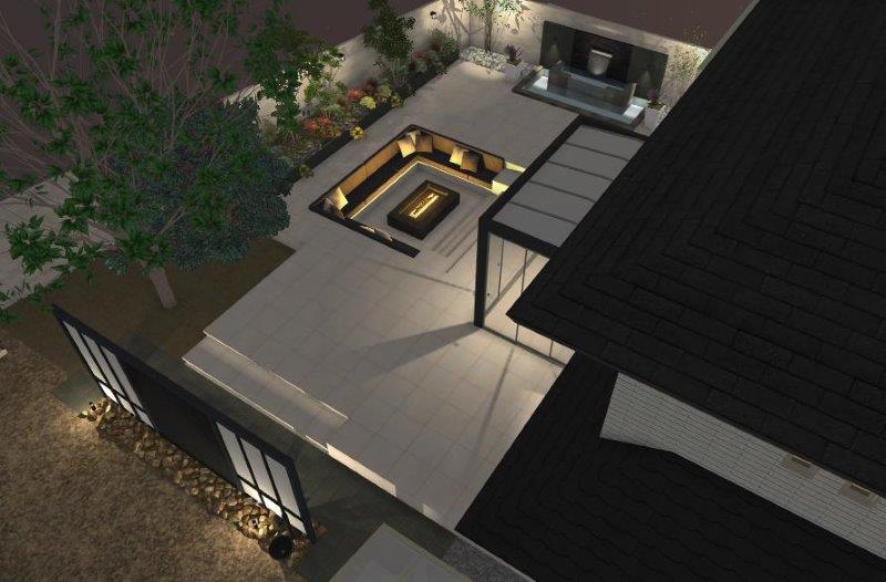 リゾートスタイルガーデンを施工中です。