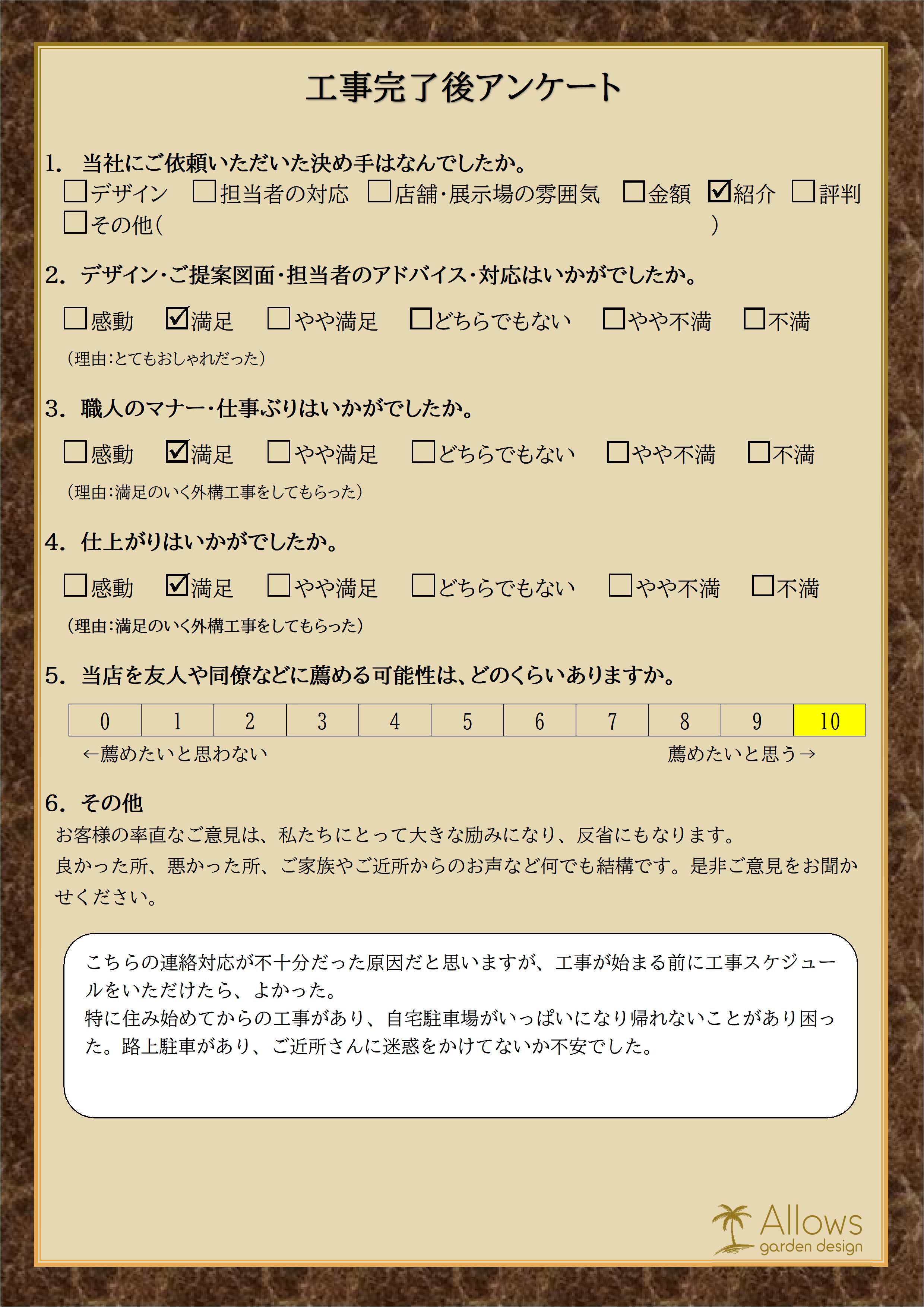 お客様アンケート　８８