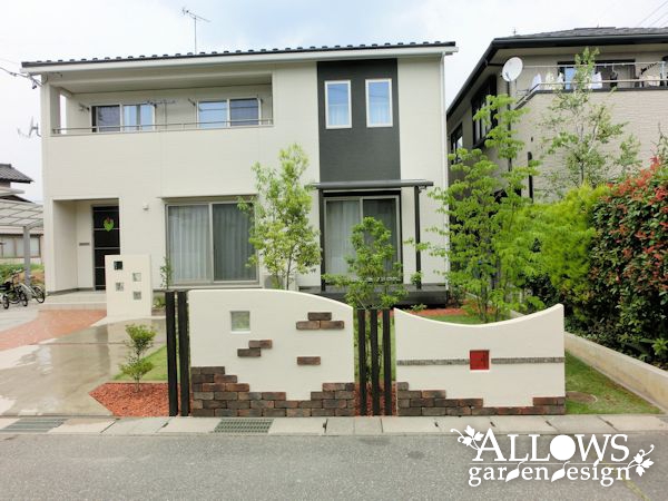 可愛い目隠しウォール&フラットガーデン