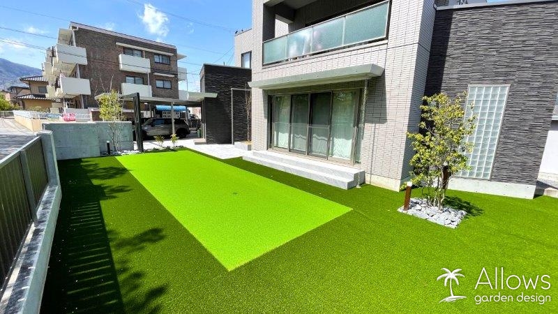 人工芝とタイルで叶える ローメンテナンス ガーデン＆エクステリア