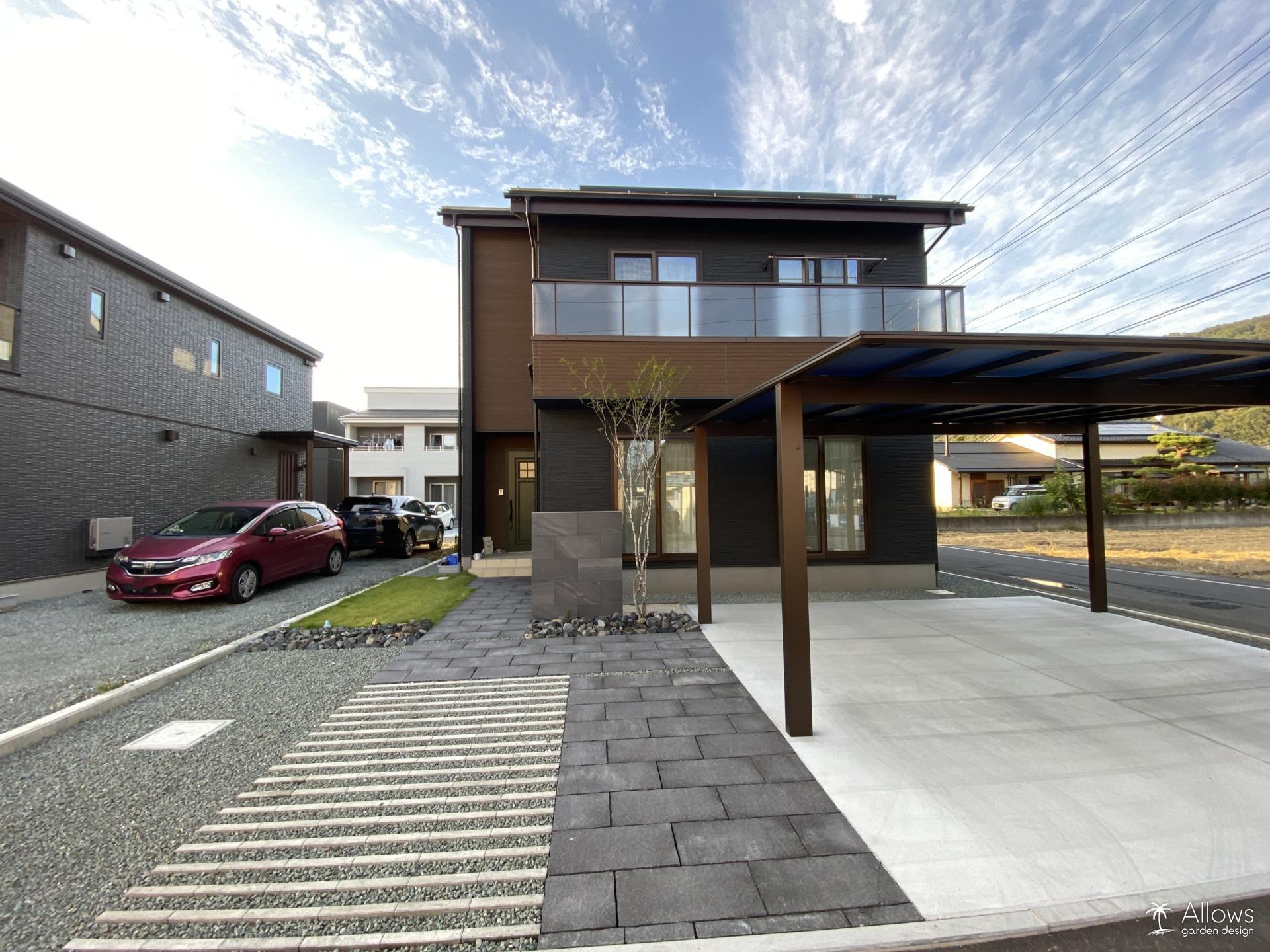 緑化インター×カルムペイブ（クラリーブラック）