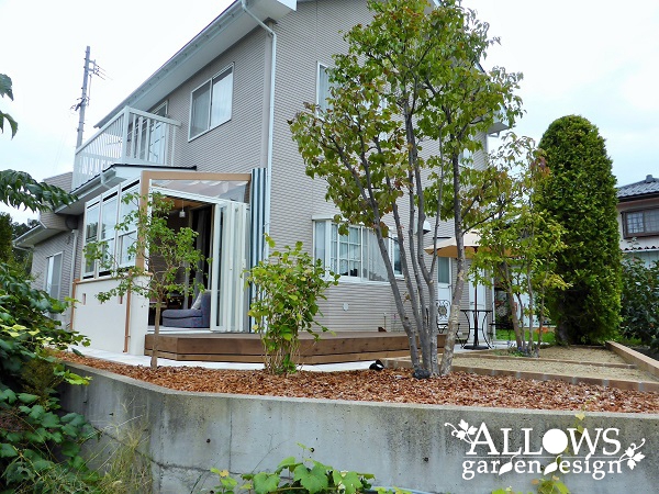 ガーデンルームからの素晴らしい眺望