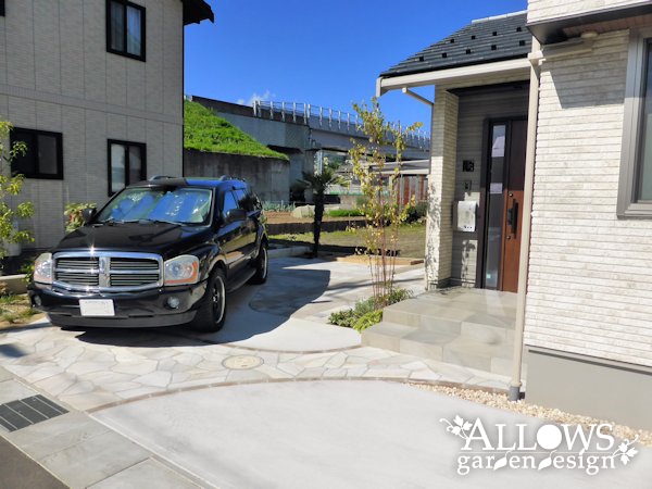 斜め止め駐車で空間活用