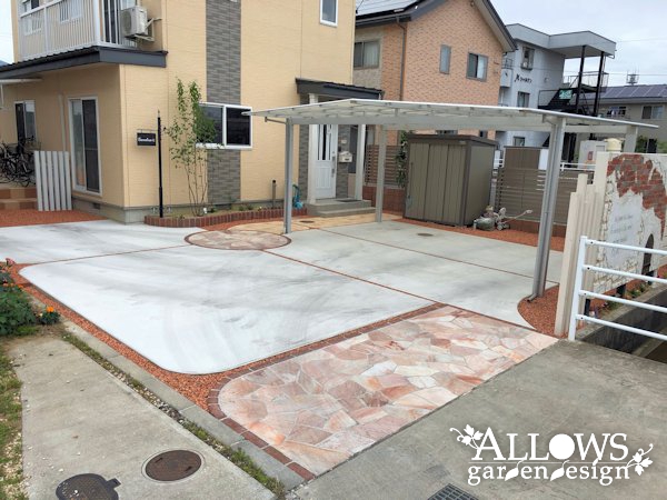 モルタル造形のウォール