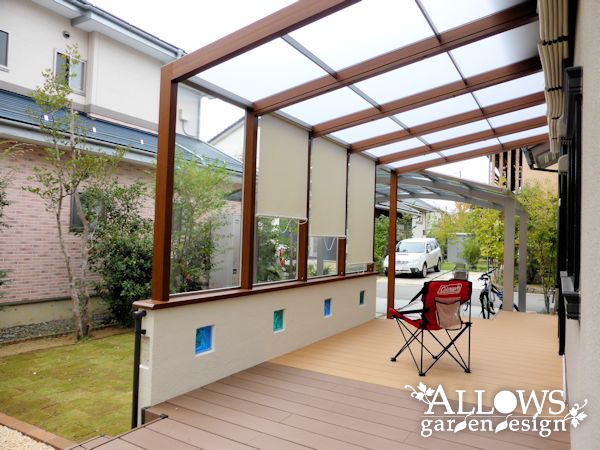 ココマ サイドスルー腰壁タイプ+オープンテラス