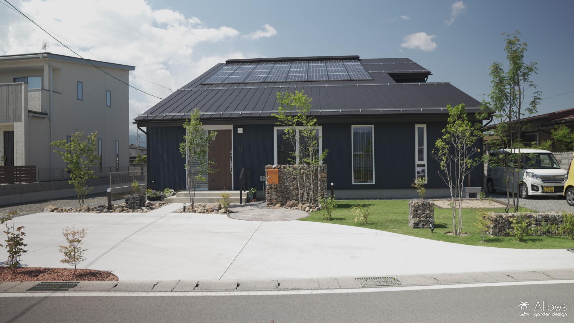 ガビオン×天然芝