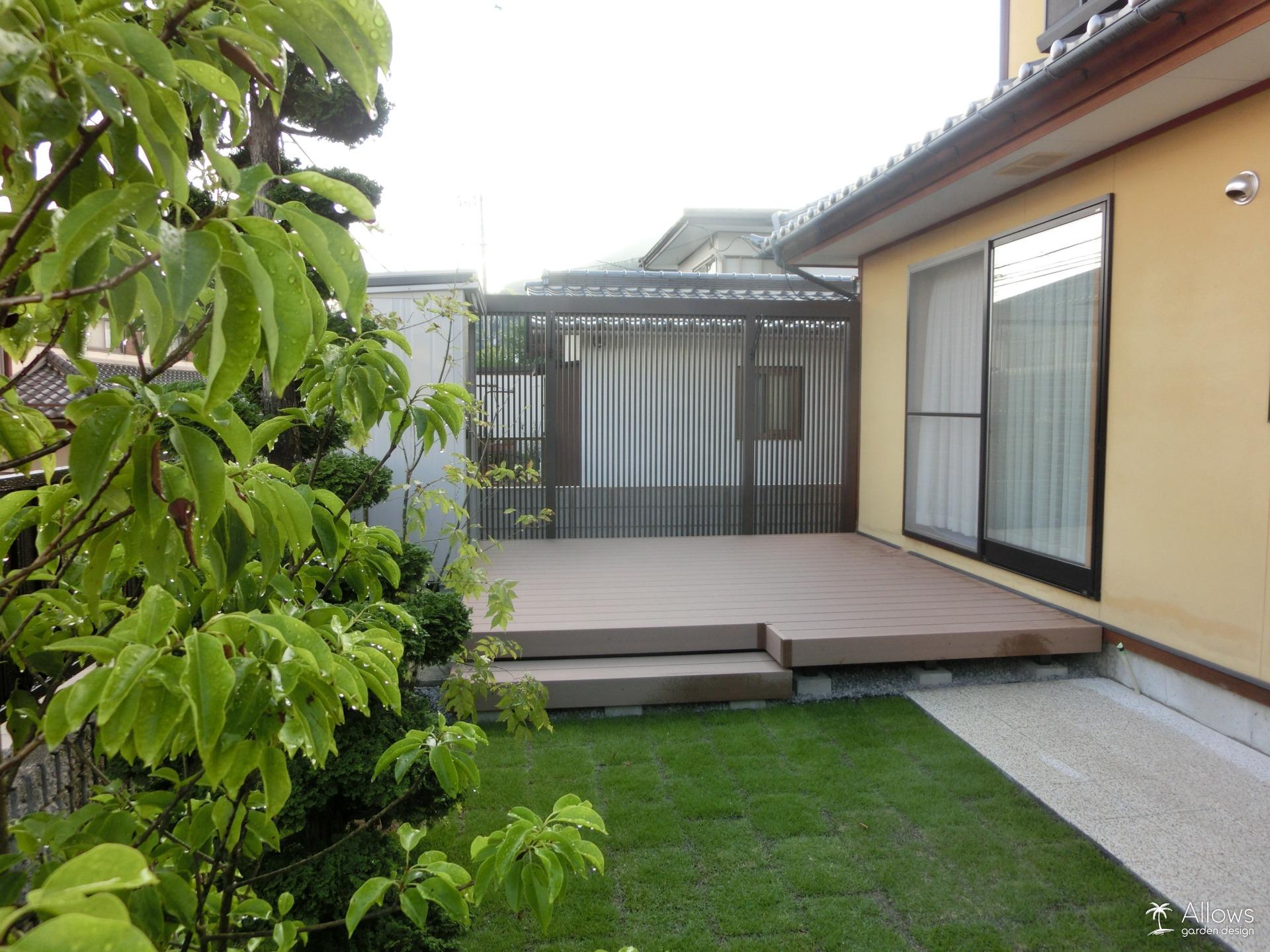 ウッドデッキ×Gスクリーン細格子タイプ