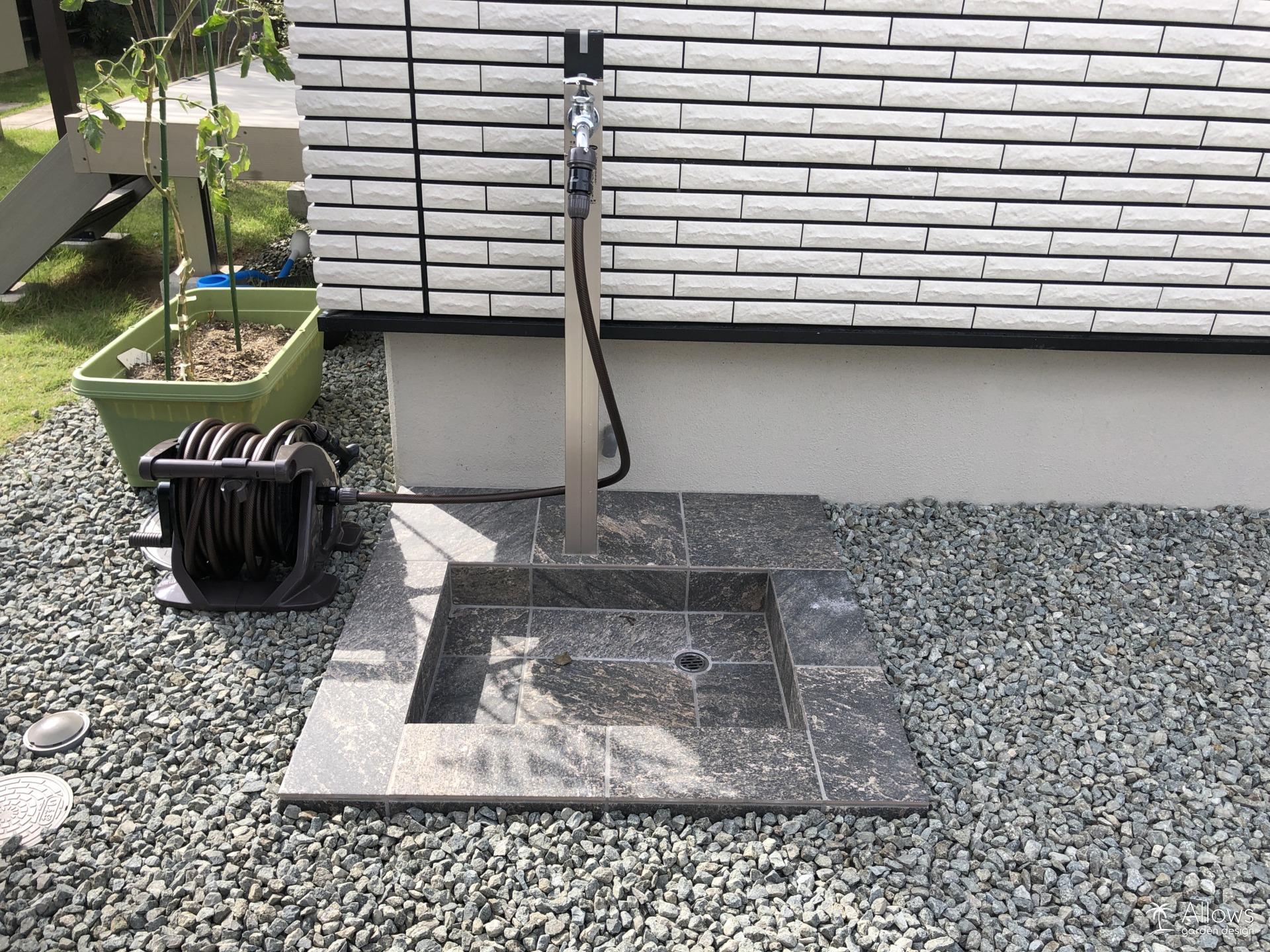 タイルのオリジナル水受け