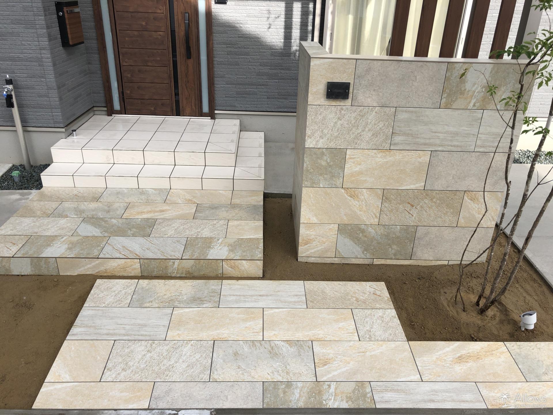 タイル門袖×アプローチ