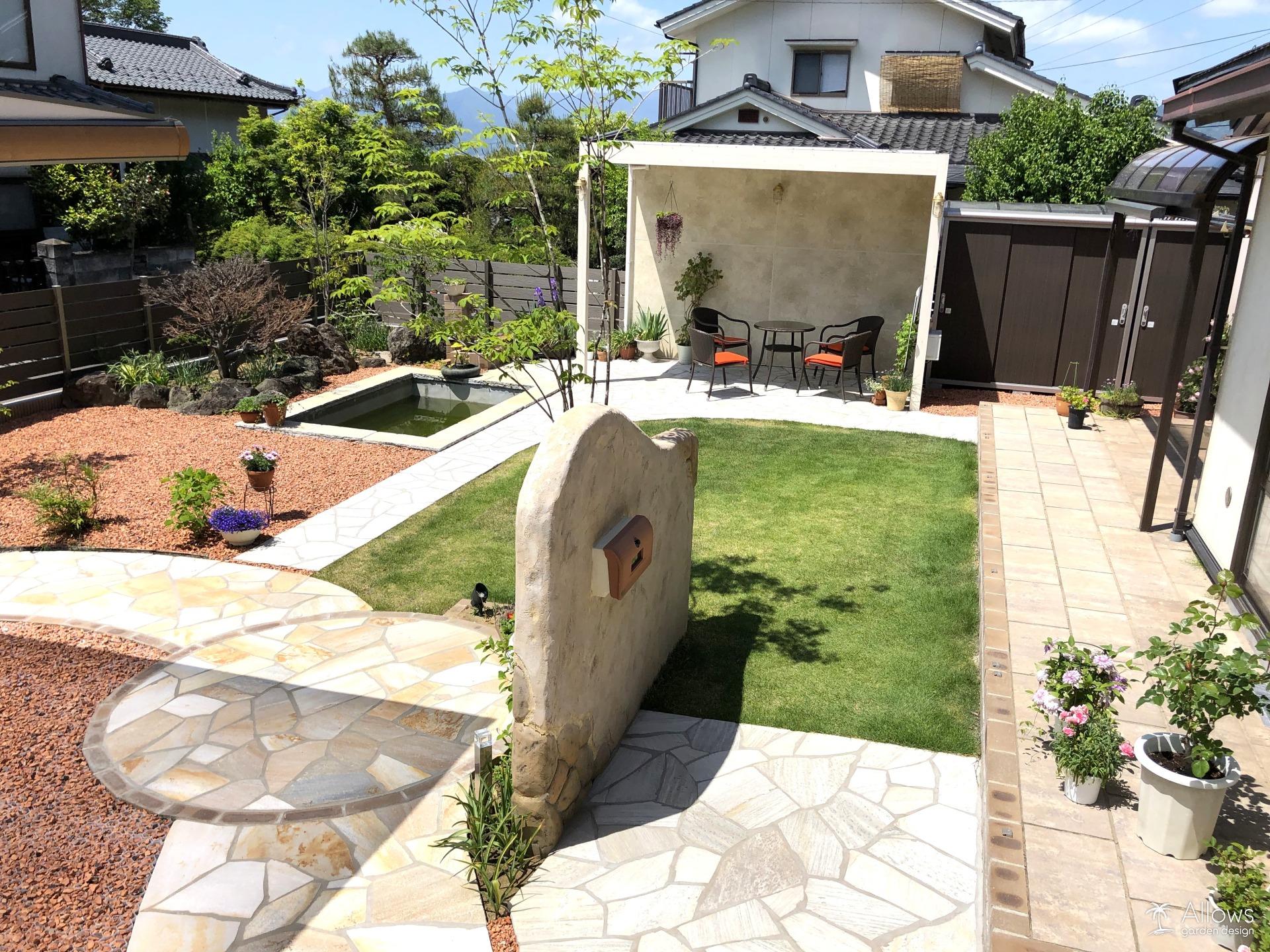 アネックススペースとガーデンファニチャー