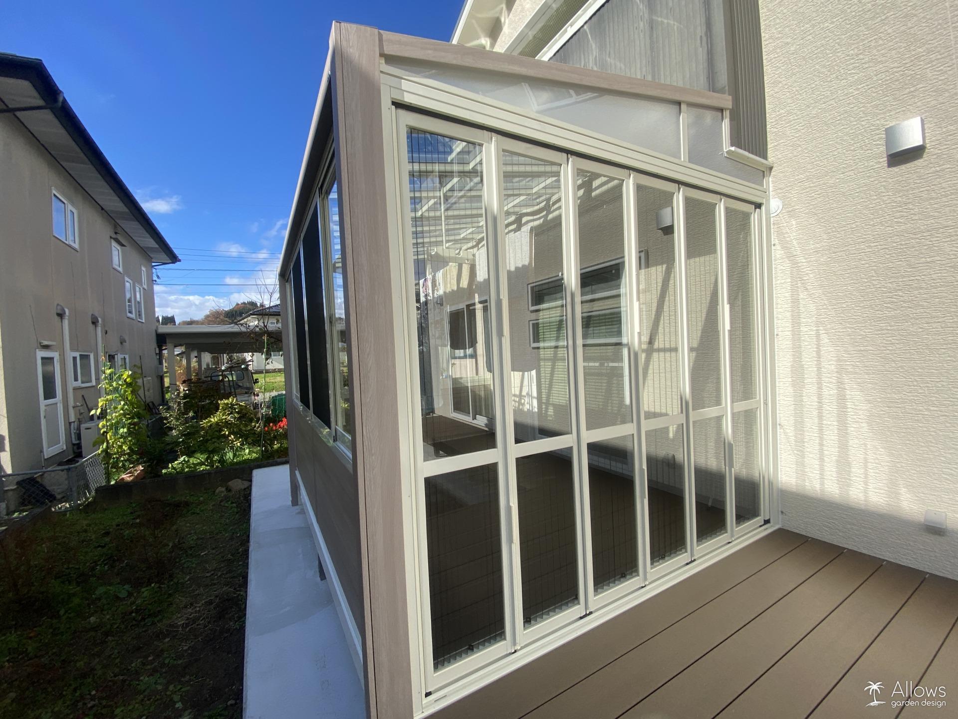 ガーデンルームGF×ウッドデッキ樹ら楽