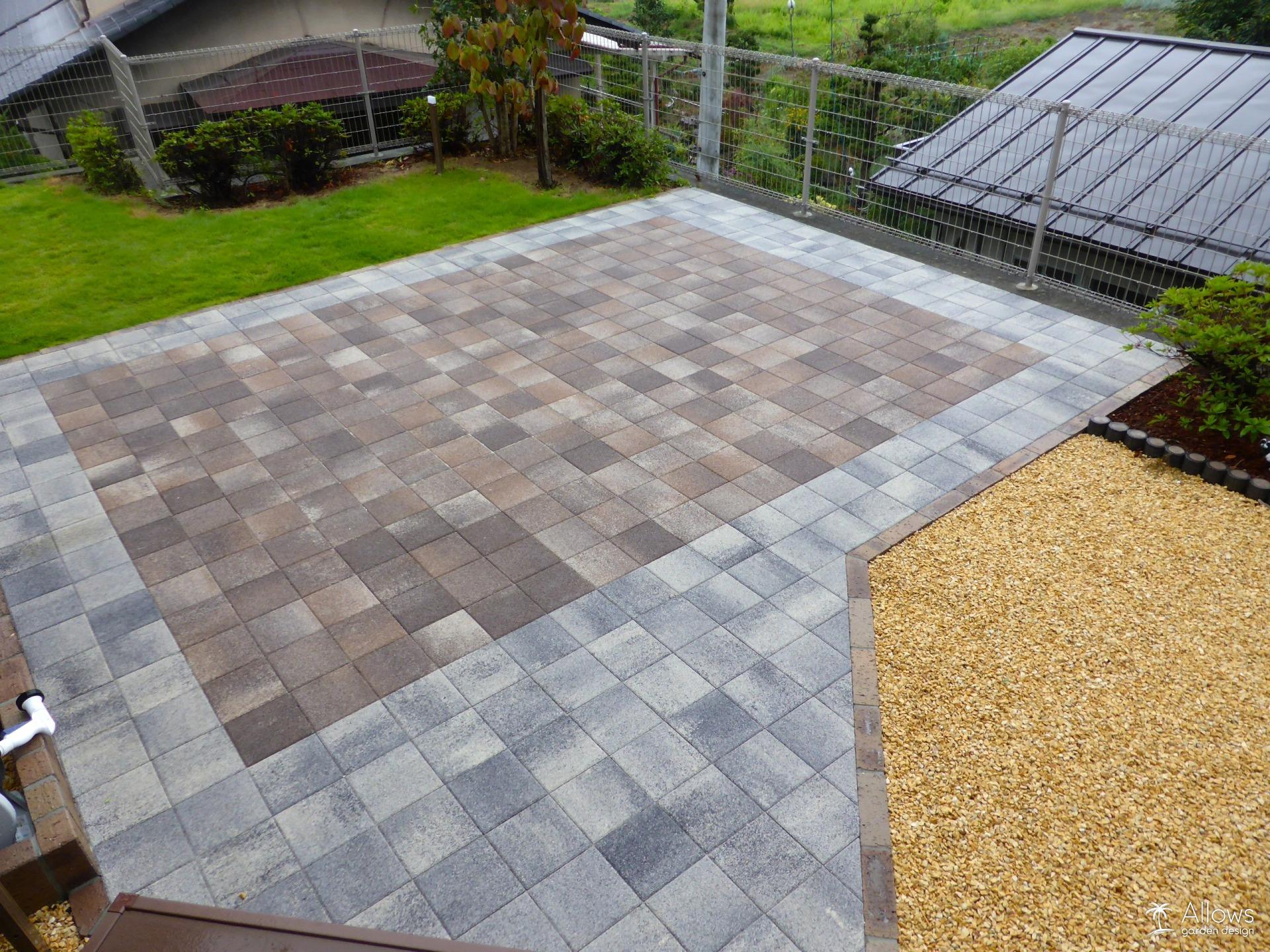 インターロッキングのテラス